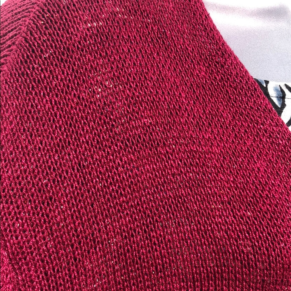 Cut Loose Red Sweater Classic Knit Relaxed Fit - Picture 10 of 13